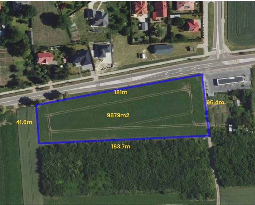 Działka usługowa w Hrubieszowie 9879m2