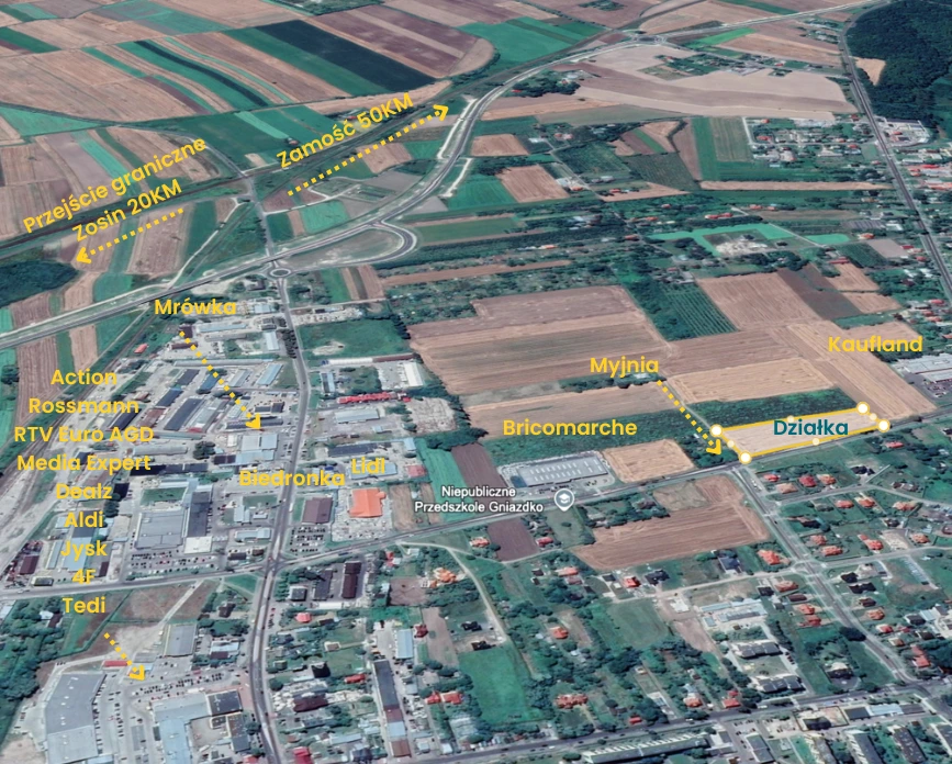 Działka usługowa w Hrubieszowie 9879m2